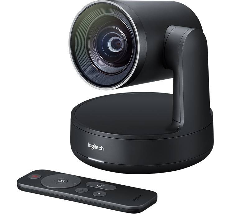 Logitech Веб-камера Conference Cam Rally, 3840 х 2160, 90°, пульт ДУ, USB 3.0, кабель Type-C, черный