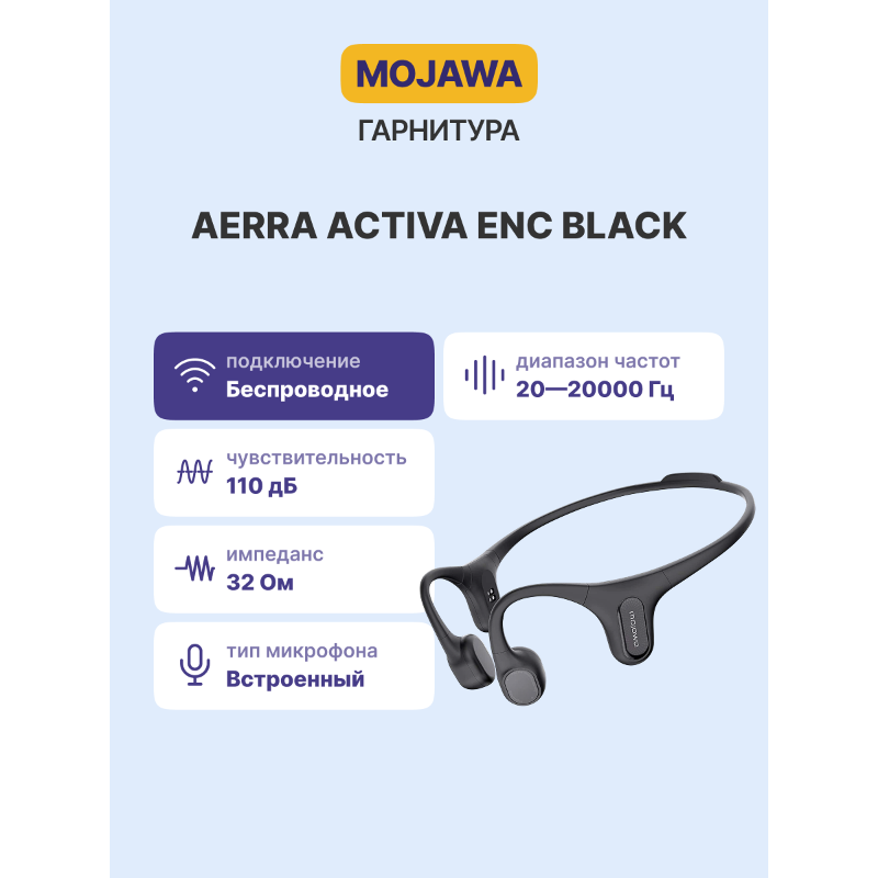 Гарнитура Mojawa Aerra Activa ENC (Black)