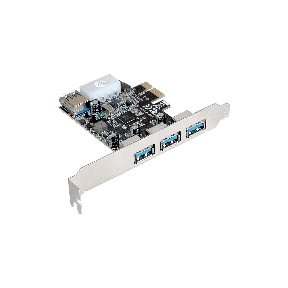 Контроллер Exegate EX283720RUS Контроллер ExeGate EXE-367 (PCI-E x1 v2.0, 3*USB3.0 ext. + 1*USB3.0 int., разъем доп.питания, VIA Labs Chipset VL805)