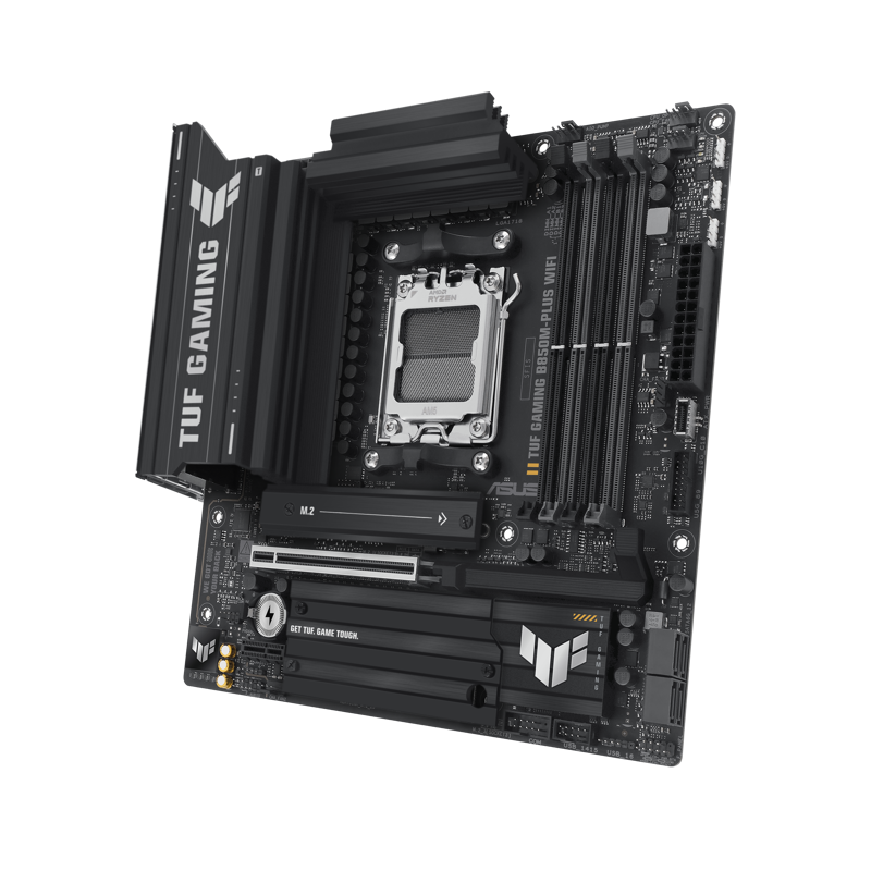 Материнская плата Asus TUF GAMING B850M-PLUS WIFI Socket AM5 AMD B850 4xDDR5 mATX AC`97 8ch(7.1) 2.5