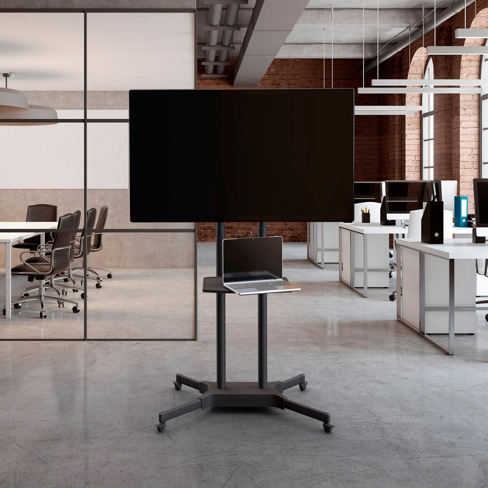 Подставка для телевизора Onkron TS1351 черный 32"-65" макс.50кг напольный мобильный