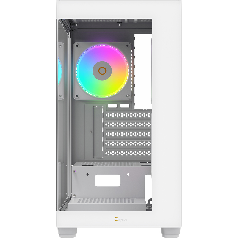 Корпус Ocypus Gamma C52 WH ARGB, Mini-Tower, TG, 3x120mm ARGB, 1xUSB-A 3.0 + 2xUSB 2.0, mATX, mITX W