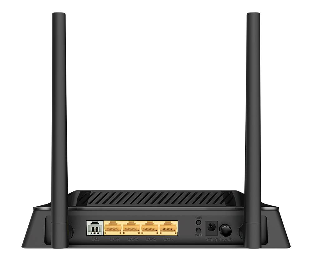 Роутер беспроводной D-Link DSL-224 N300 10/100BASE-TX черный