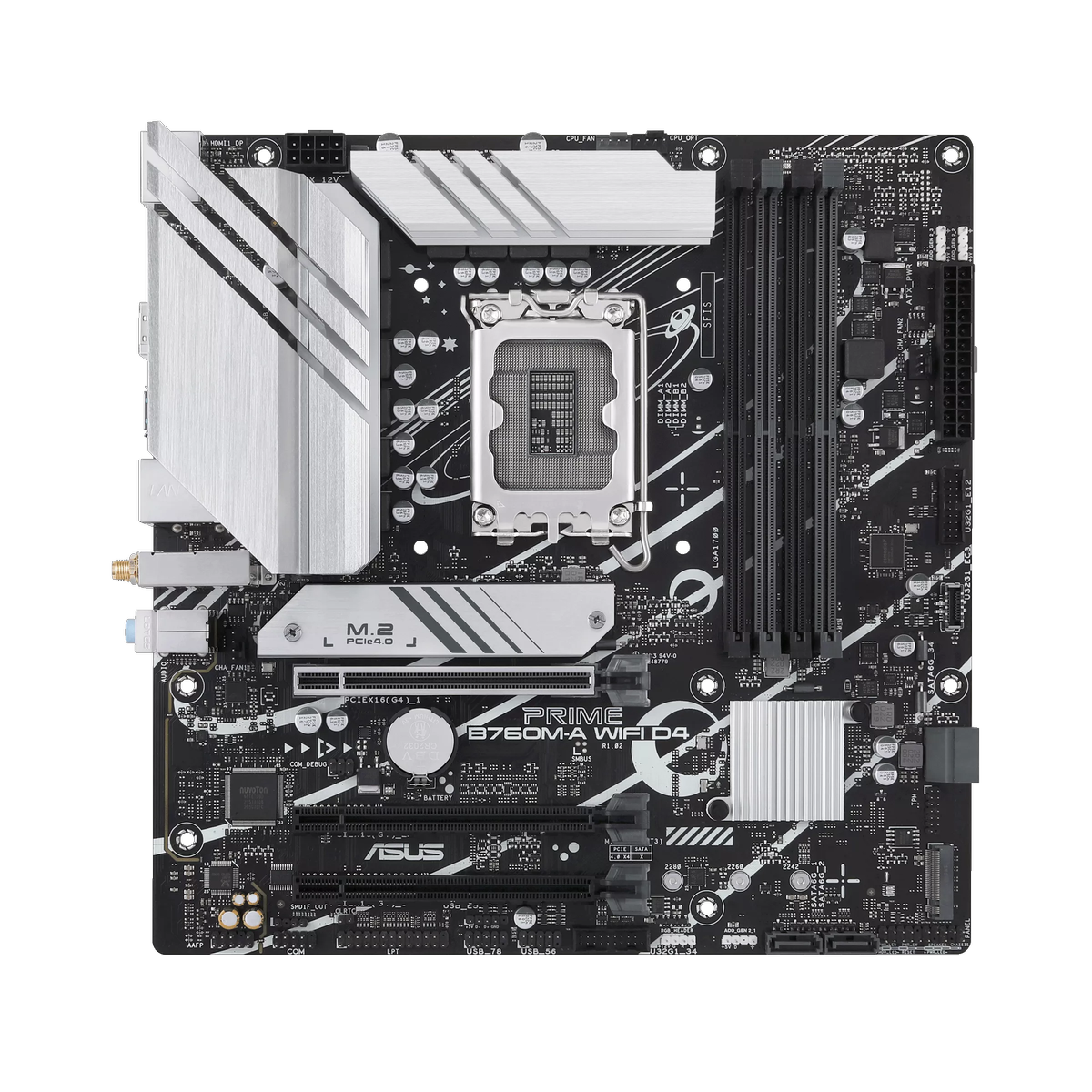 Материнская плата Asus PRIME B760M-A WIFI D4 Soc-1700 Intel B760 4xDDR4 mATX AC`97 8ch(7.1) GbLAN RA