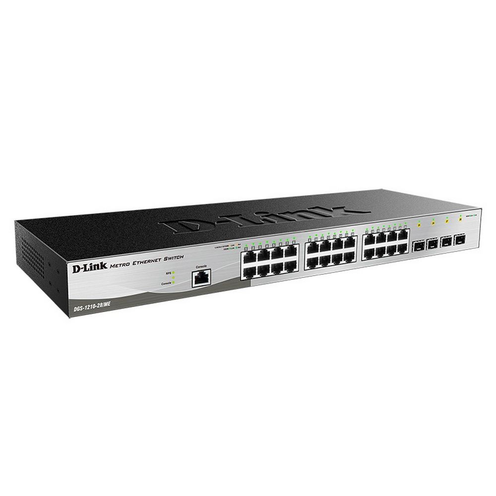 Коммутатор D-Link DGS-1210-28/ME/B2A Управляемый L2 коммутатор с 24 портами 10/100/1000Base-T и 4 по