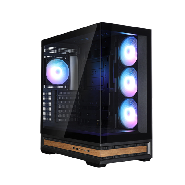 корпус ZALMAN P40 NAMU, ATX, BLACK, WINDOW, WOODEN ELEMENTS, 2xCombo(2.5” or 3.5”), 1xUSB TYPE-C, 2x