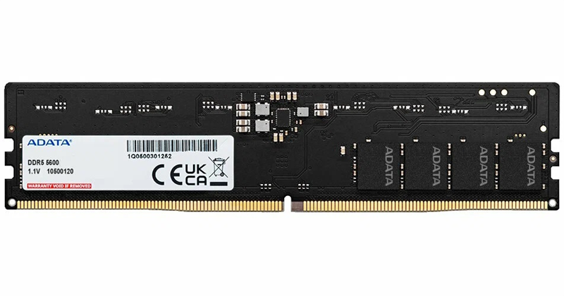 Память DDR5 32GB 5600MHz A-Data AD5U560032G-S RTL PC5-44800 CL46 DIMM 288-pin 1.1В single rank Ret