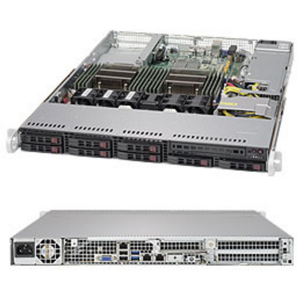 Платформа системного блока SuperMicro SYS-1028R-TDW X10DDW-i, CSE-113TQ-600WB 1U Rackmount SC113TQ-600WB X10DDW-i LGA 2011 16x 288-pin DDR4 DIMM slots 8x SATA3 I-SATA 4 & I-SATA 5 support SATA DOM 3x USB 3.0 ports 4x USB 2.0 ports 1x VGA port x PCI-E 3.0