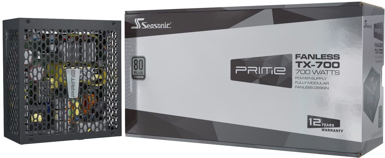 Блок питания Seasonic ATX 700W PRIME Fanless TX-700 80+ titanium (20+4pin) APFC 10xSATA Cab Manag RT