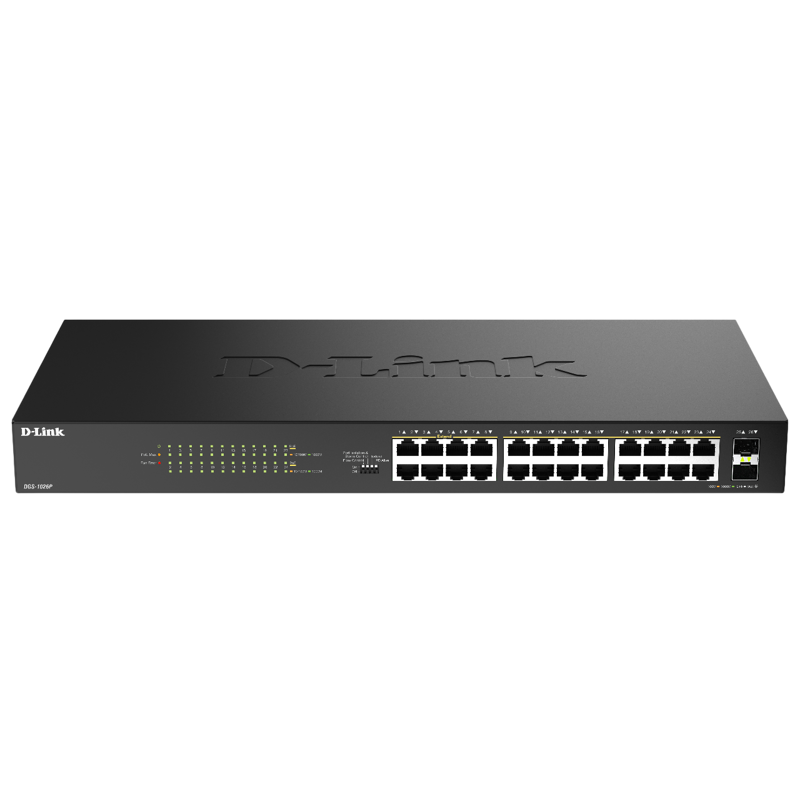 Коммутатор D-Link DGS-1026P DGS-1026P/A1A 24x1Гбит/с 2SFP 240W неуправляемый