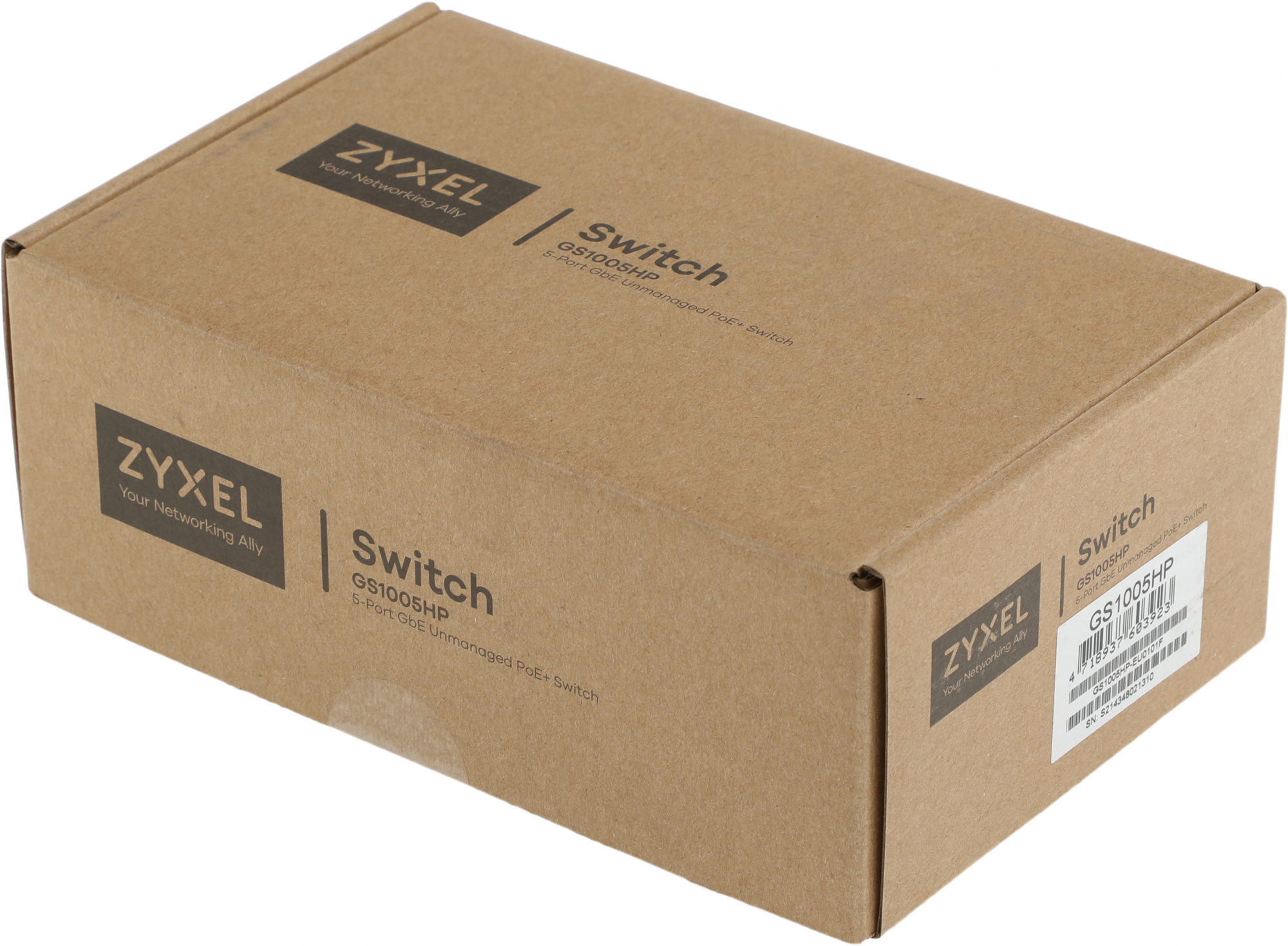 Коммутатор Zyxel GS1005HP-EU0101F (L2) 5x1Гбит/с 4PoE+ 60W неуправляемый