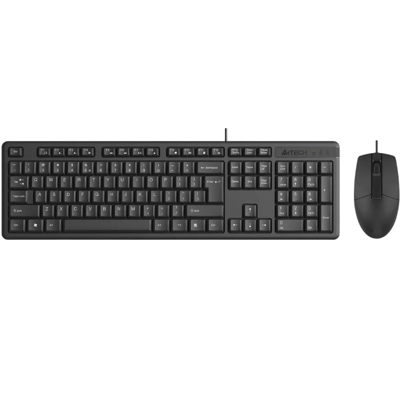 Клавиатура + мышь A4Tech KR-3330 клав:черный мышь:черный USB