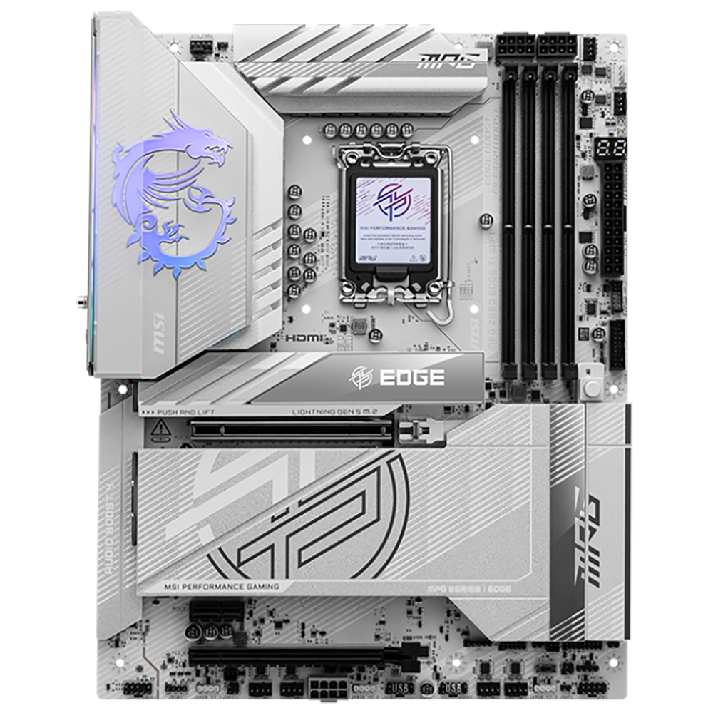 Материнская плата MSI MPG Z890 EDGE TI WIFI Soc-1851 Intel Z890 4xDDR5 ATX AC`97 8ch(7.1) 5Gigabit R