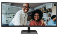 Монитор AOC 34" CU34E4CV 1500R, 21:9, VA, UWQHD, 4ms, 350cd, HDMI, DP, USB, USB-C, LAN, SPK, HAS