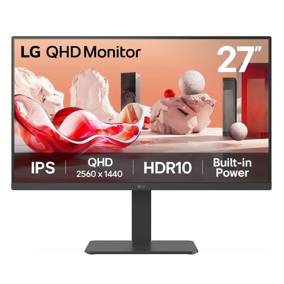 Монитор LG 27" 27BA45QB-B черный IPS LED 16:9 HDMI M/M матовая HAS Piv 1000:1 350cd 178гр/178гр 2560