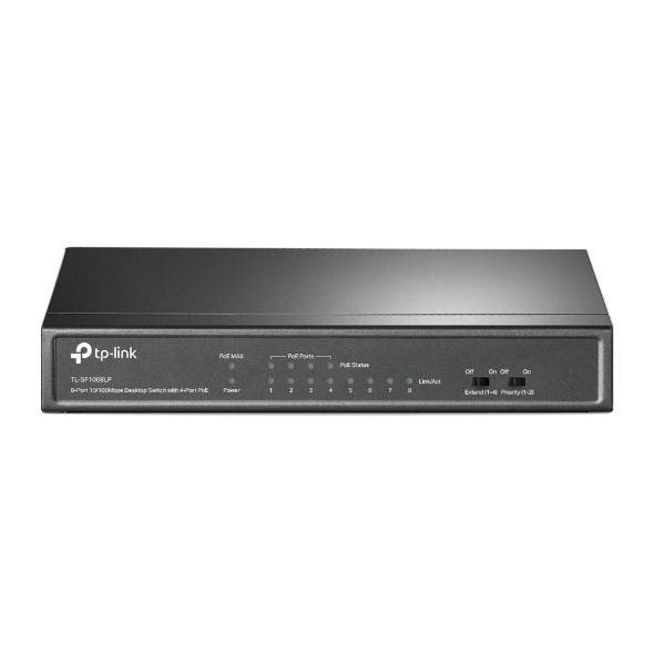 Коммутатор TP-Link TL-SF1008LP (L2) 8x100Мбит/с 4PoE 41W неуправляемый