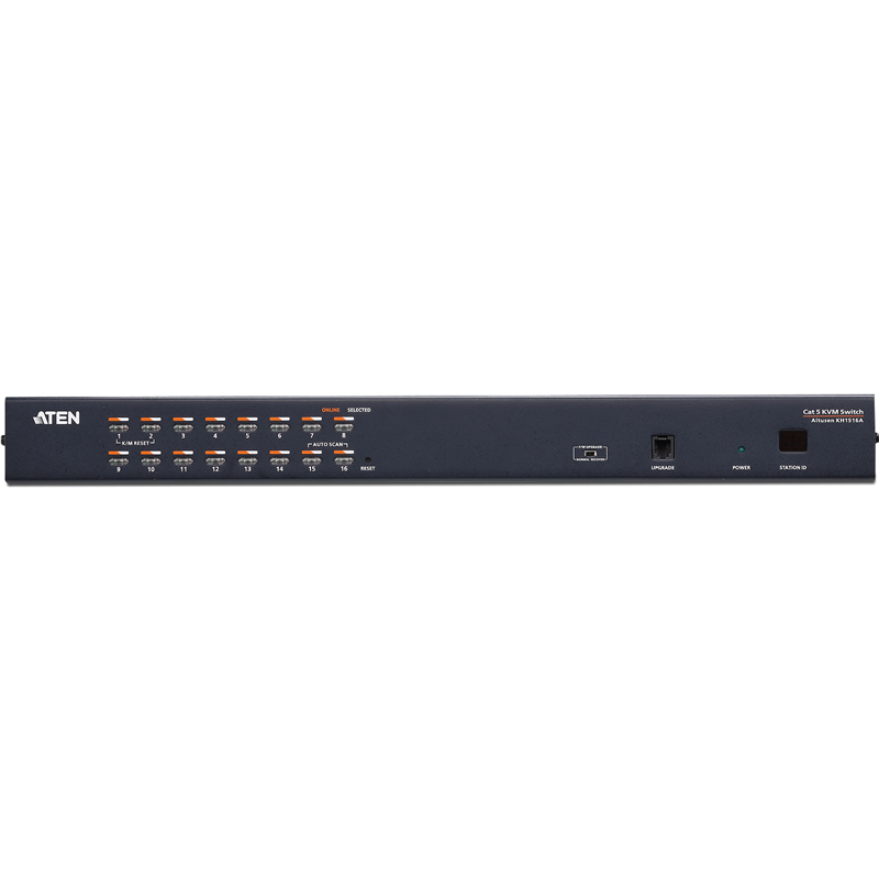 16-портовый КВМ-коммутатор высокой плотности с кабелем Cat 5  KH1516A/KH1516A-AX-G/ 16 Port Cat 5 Hi