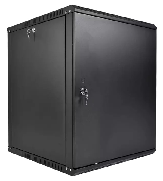 шкаф ЦМО Шкаф телекоммуникационный настенный разборный ЭКОНОМ 15U (600  350) дверь металл, цвет черн