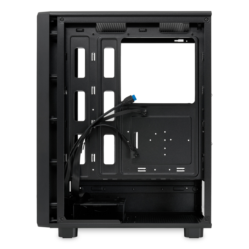 Корпус HSPD M510, Mesh Mid Tower, Black, TG, 0.5 SPCC, no fans ATX, mATX, mITX 180/280/160mm 1x2.5",