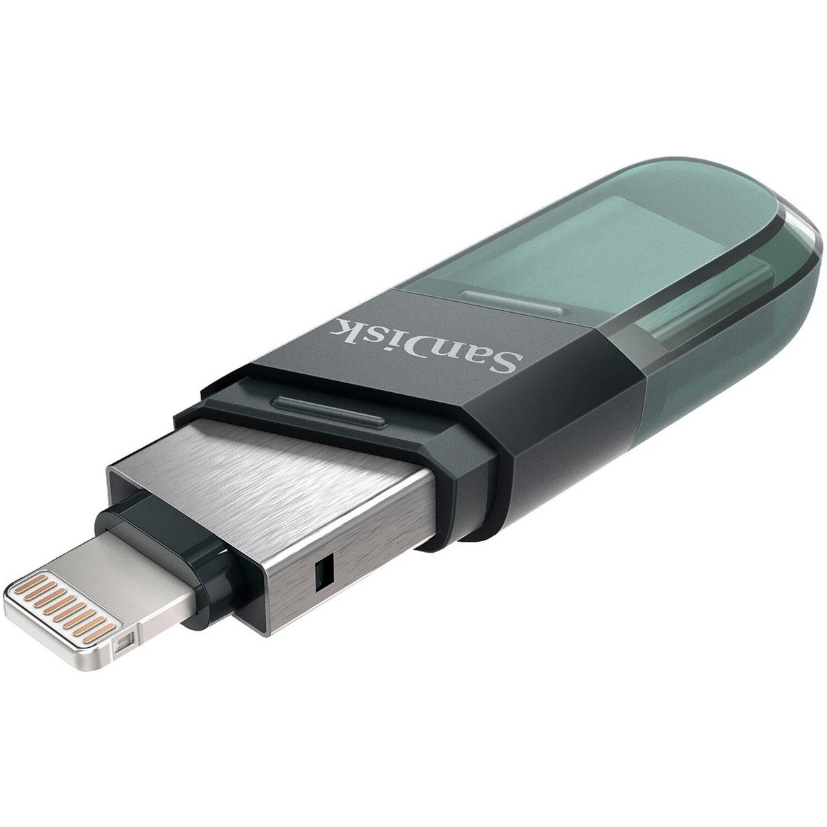 Флеш Диск Sandisk 128Gb iXpand Flip SDIX90N-128G-GN6NE USB3.1 зеленый/серебристый