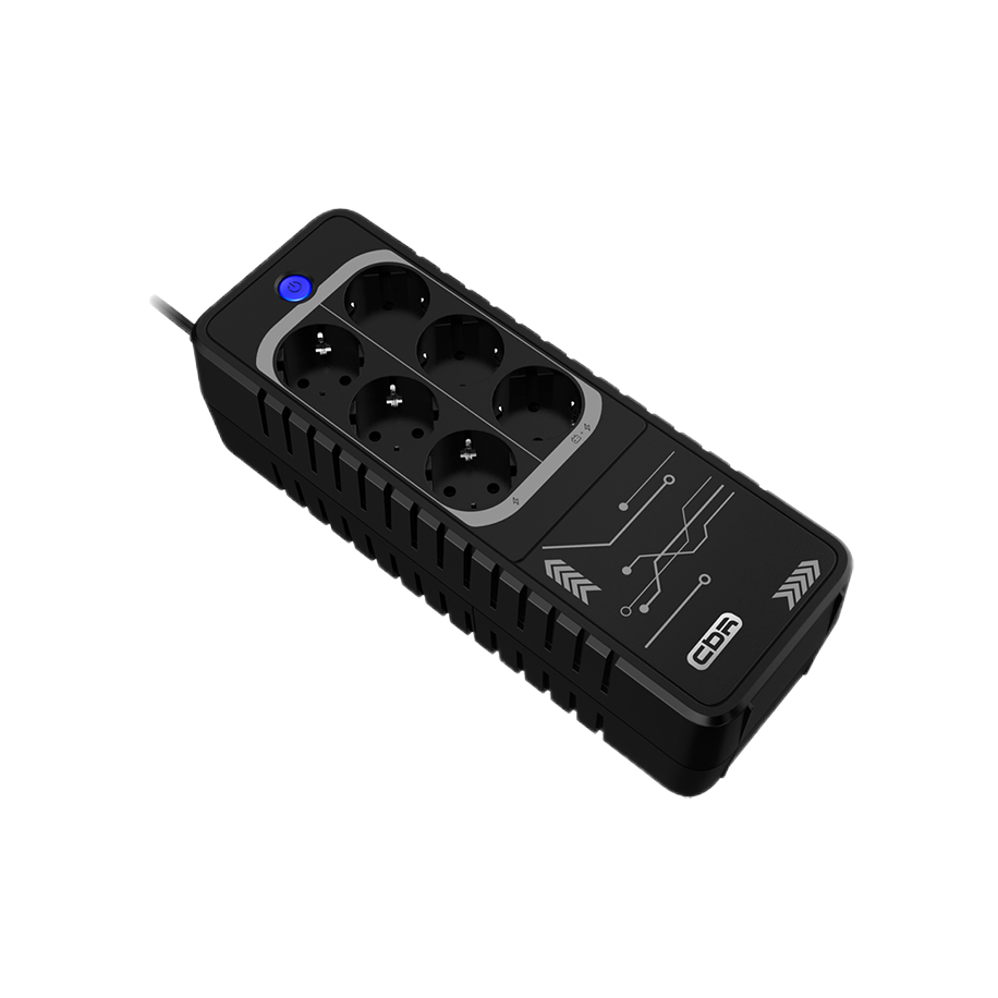 ИБП CBR [LGT-650H-6F-LDB] Offline 650VA/360W 5Ah12V 6 x Shuko+ Breaker