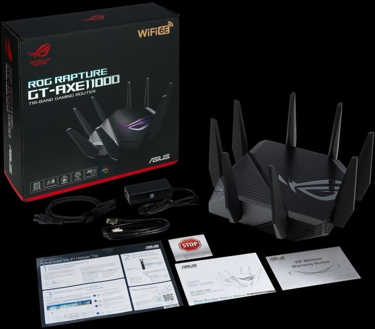 Роутер беспроводной Asus GT-AXE11000 AXE11000 100/1000/2500BASE-T черный