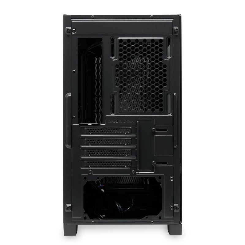 Корпус HSPD M340, Mesh Mid Tower, Black, TG, 0.5 SPCC, no fans, mATX, mITX, 165/350/200mm, 2x2.5", 2