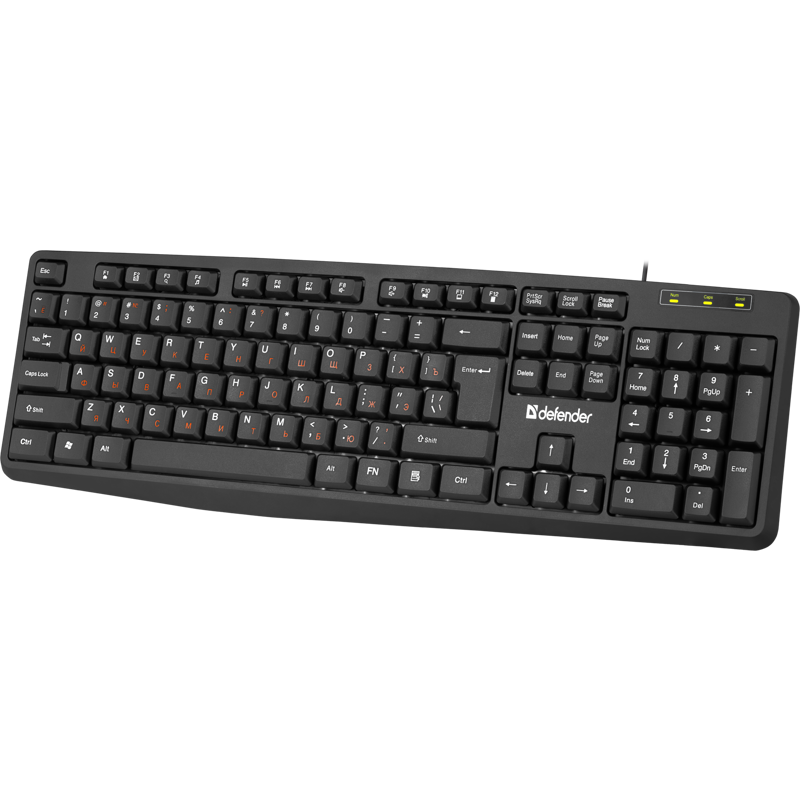 Клавиатура Defender Concept HB-164 черный USB Multimedia (45164)