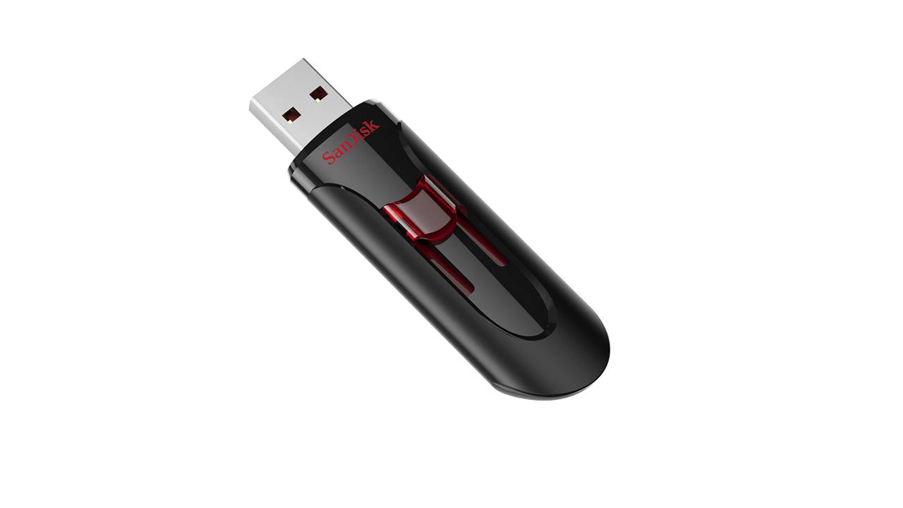 Флеш Диск Sandisk 128Gb Cruzer Glide SDCZ600-128G-G35 USB3.0 черный/красный