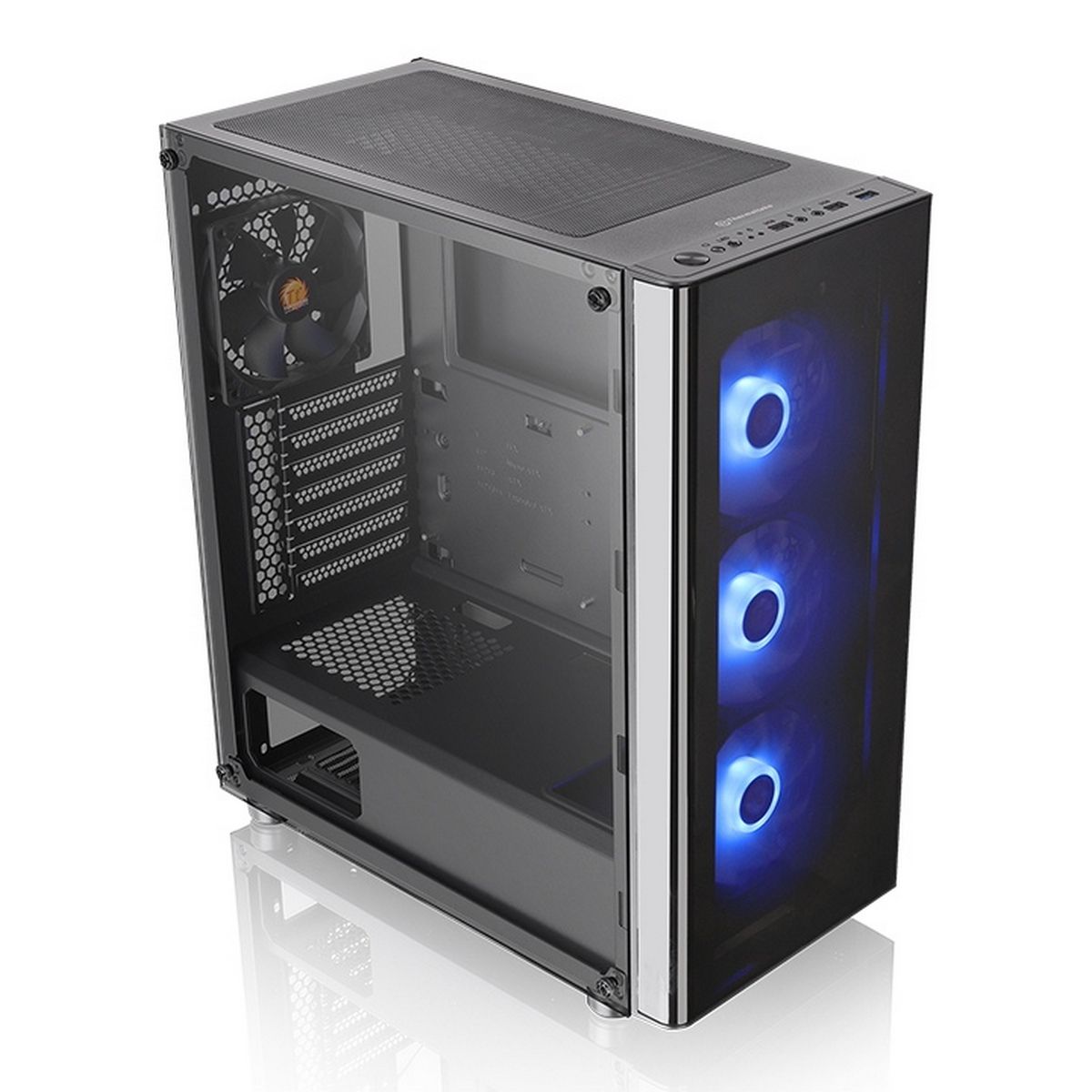 Корпус Thermaltake V200 TG RGB CA-1K8-00M1WN-01 Black/Win/SPCC/Tempered Glass*1/120mm RGB Fans*3 + 1