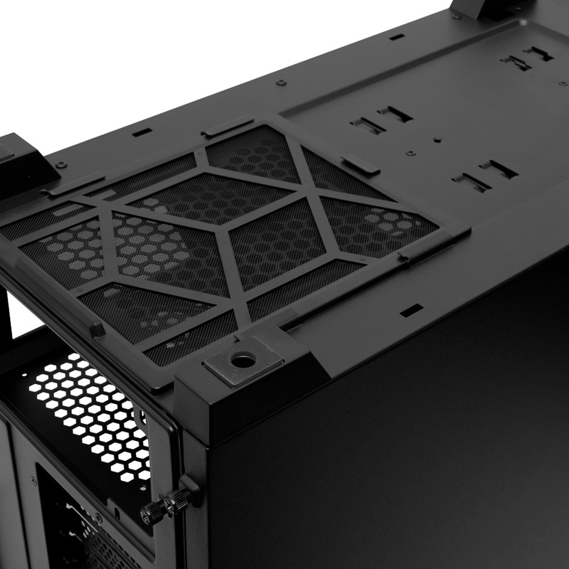 Корпус HSPD M541, Mesh Mid Tower, Black, TG, 0.7 SPCC, no fans, ATX, mATX, mITX, 170/405/210mm, 2x2.