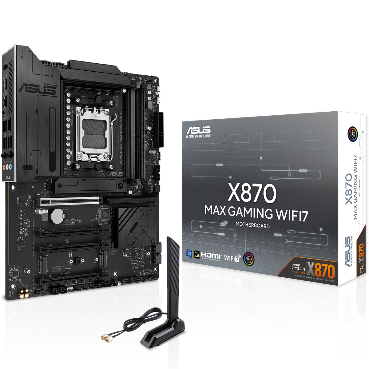 Материнская плата Asus X870 MAX GAMING WIFI7 Socket AM5 AMD X870 ATX AC`97 8ch(7.1) 2.5Gg RAID+HDMI