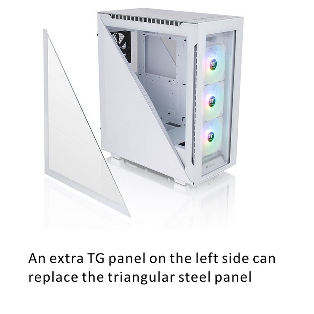 Корпус Thermaltake Divider 500 TG Snow ARGB CA-1T4-00M6WN-01 White/Win/SPCC/Tempered Glass*4/120mm A