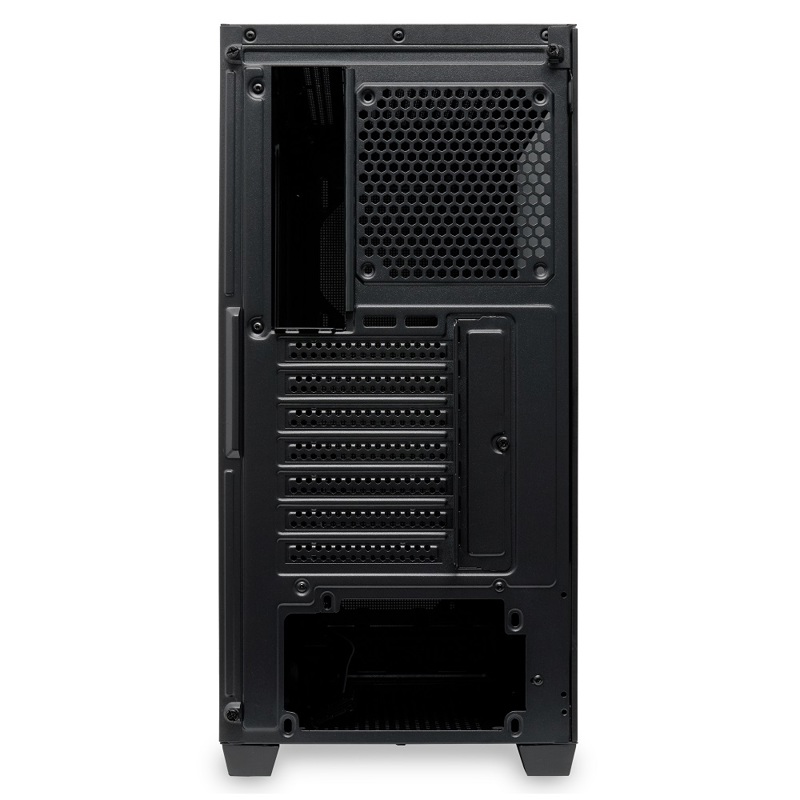 Корпус HSPD M740, Mesh Mid Tower, Black, TG, 0.6 SPCC, no fans, E-ATX, ATX, mATX, mITX, 170/400/200m