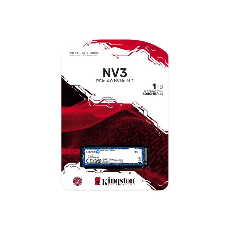 Накопитель SSD Kingston PCIe 4.0 x4 1TB SNV3S/1000G NV3 M.2 2280