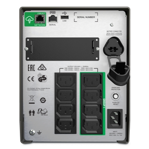 Источник бесперебойного питания APC Smart-UPS SMT1000IC 700Вт 1000ВА черный