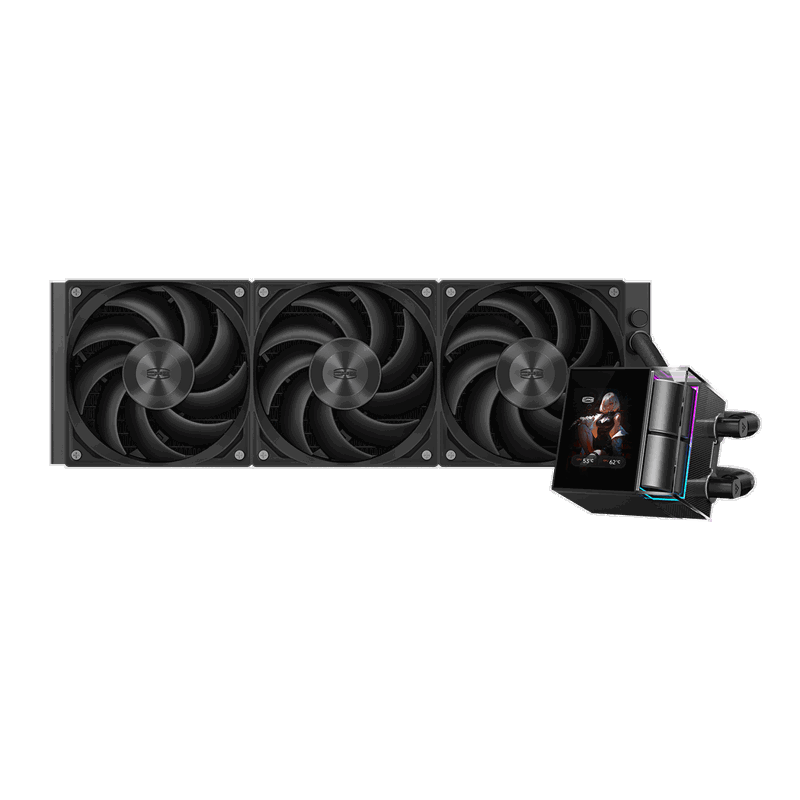 Система водяного охлаждения PcCooler DS360 Display Soc-AM5/AM4/1200/1700/1851 черный 4-pin 39.8dB Al