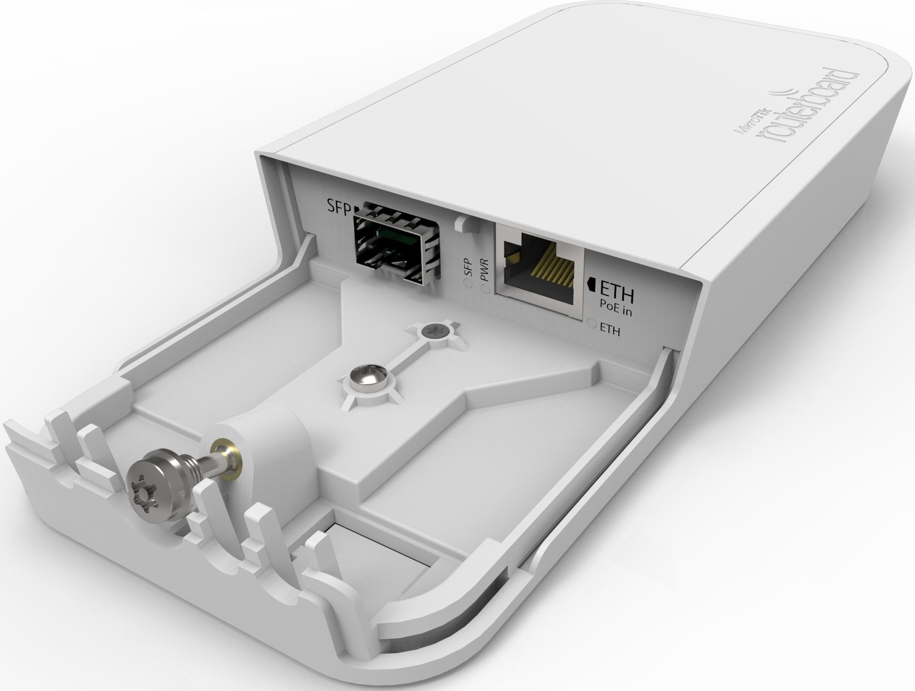 Медиаконвертер MikroTik RBFTC11 Fiber to Copper Outdoor 12-57V PoE with 802.3af/at