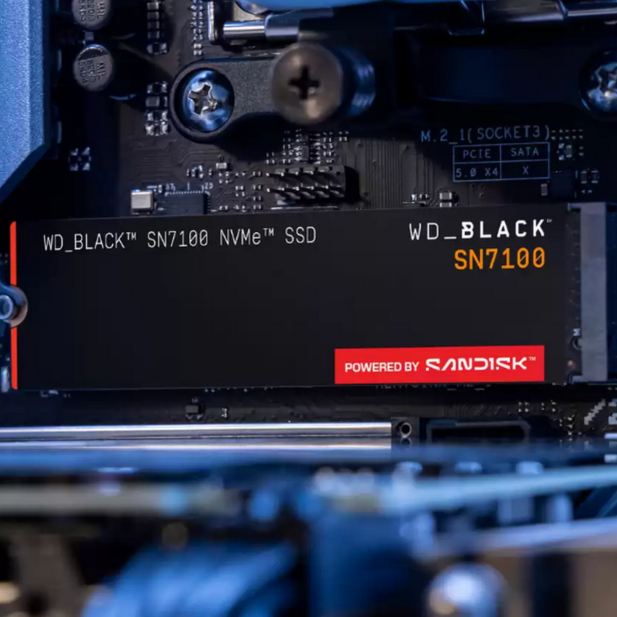 Твердотельный диск 2TB WD Black SN7100 , M.2 2280, PCI-E 3x4, [R/W - 7250/6900 MB/s] 3D-NAND TLC