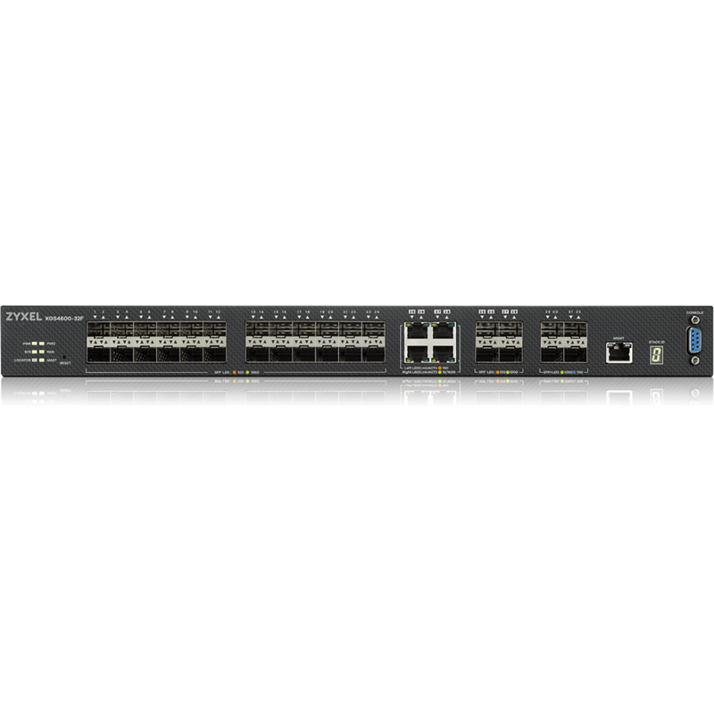 Коммутатор L3 Core коммутатор Zyxel XGS4600-32F, rack 19", 24xSFP, 4xCombo (SFP/RJ-45), 4xSFP+, стек