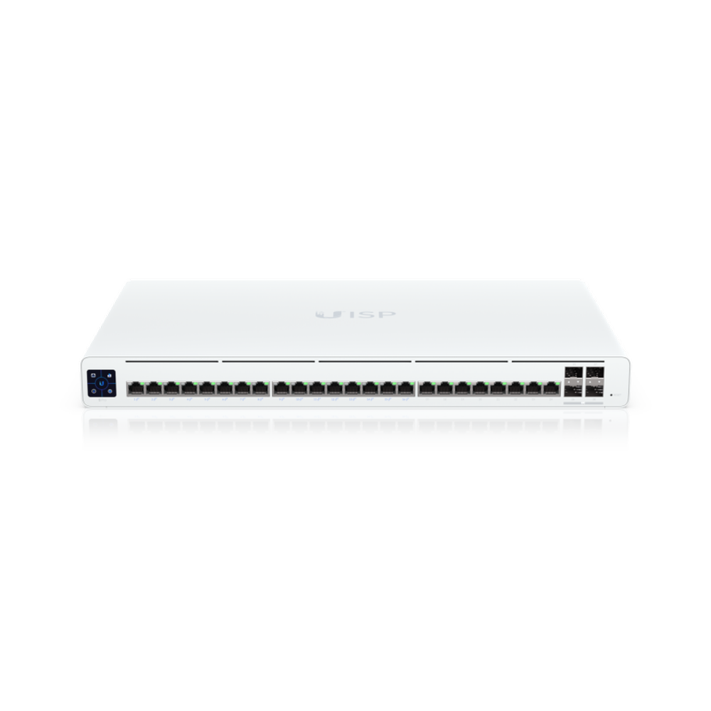 Коммутатор Ubiquiti UISP Switch Pro PoE-коммутатор, 24х 1G RJ45, 4х 10G SFP+, раздача 220 Вт