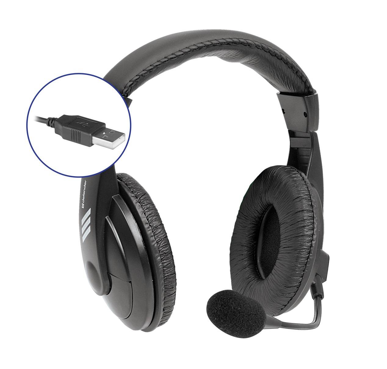 Компьютерная гарнитура Gryphon 750U USB, черный, 1.8м кабель