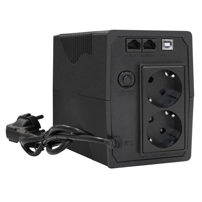 Exegate EP285555RUS ИБП ExeGate Power Back BNB-650.LED.AVR.EURO.RJ.USB <650VA/360W, LED, AVR,2 еврор