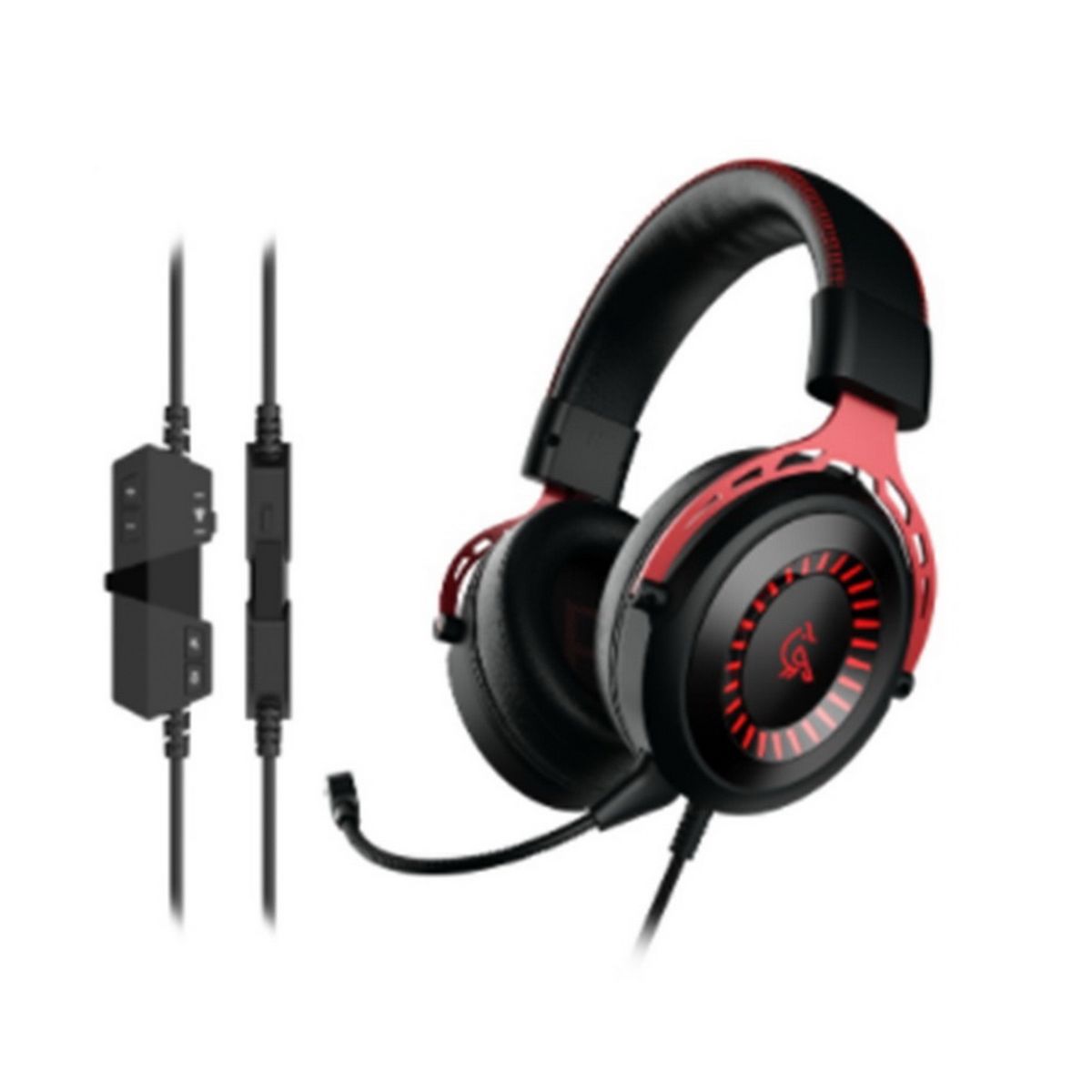 Наушники Raskat Strike 3U (50мм, 32Ом, 114±3дБ, 20-20000Гц, микрофон, USB 2м, подсветка)