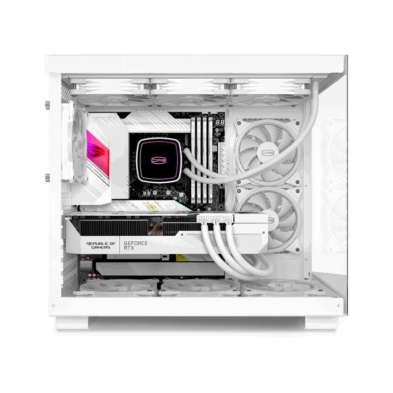 Корпус PCCooler C3T500 ARGB WH, Midi-Tower, TG, 6x120mm ARGB, 1xUSB-C 3.1 + 2xUSB-A 3.0, ATX, mATX, 