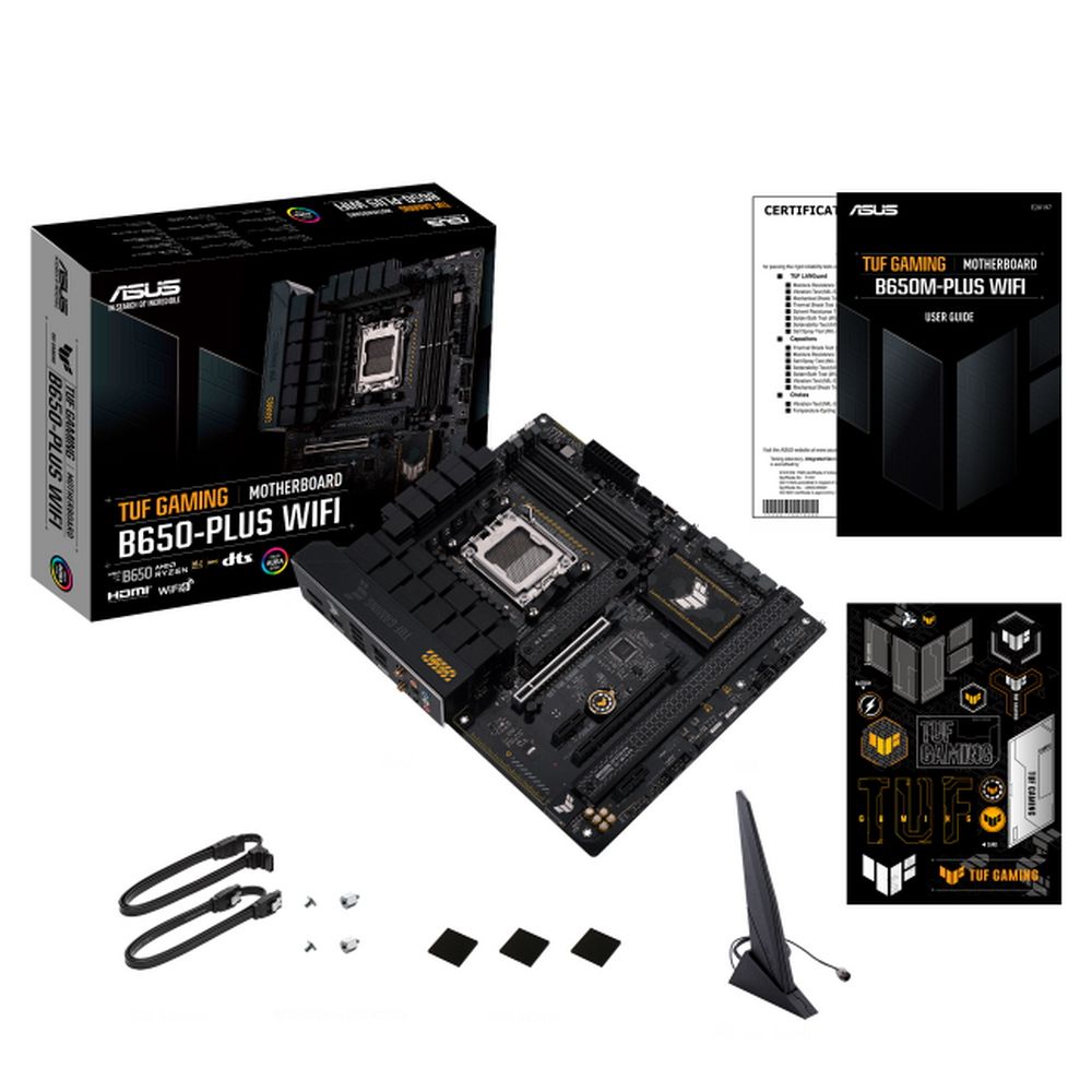 Материнская плата Asus TUF GAMING B650-PLUS WIFI Socket AM5 AMD B650 4xDDR5 ATX AC`97 8ch(7.1) 2.5Gg