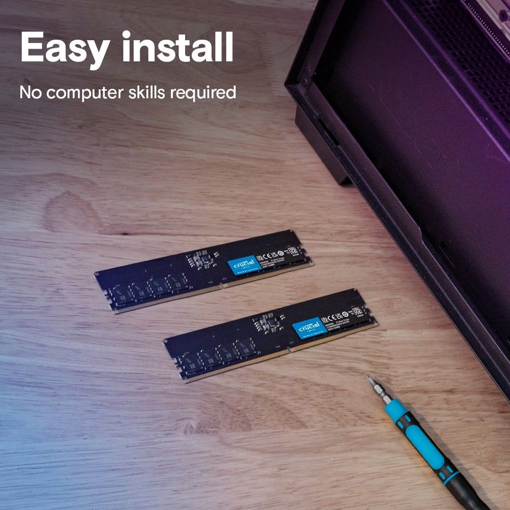Модуль памяти Crucial 2*16 GB (KIT)  Crucial DDR5 4800 DIMM Classic Desktop Non-ECC, CL40, 1.1V, SRx