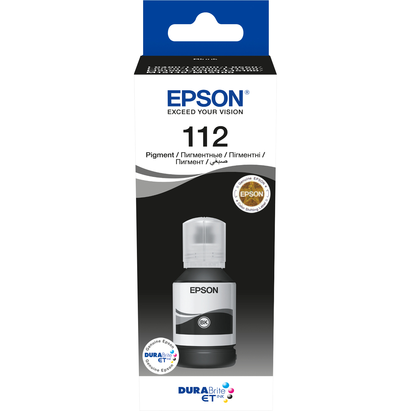 Картридж струйный Epson 112 C13T06C14A черный (7500стр.) (127мл) для Epson L11160/L15150/L15160/L649