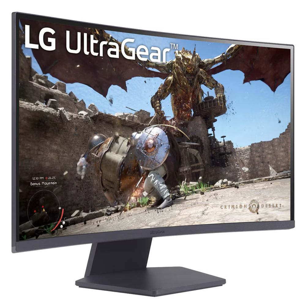 МОНИТОР 27" LG 27GS60QC-B Black (VA, изогнутый, 2560x1440, 180Hz, 1 ms, 178°/178°, 300 cd/m, 3000:1,