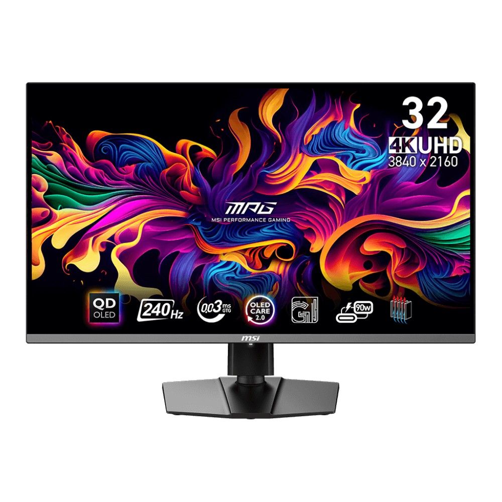 Монитор 31.5" MSI MPG 321URX QD-OLED Black (QD-OLED, 3840x2160, HDMI+HDMI+DP+Type C, 0.03 ms, 1